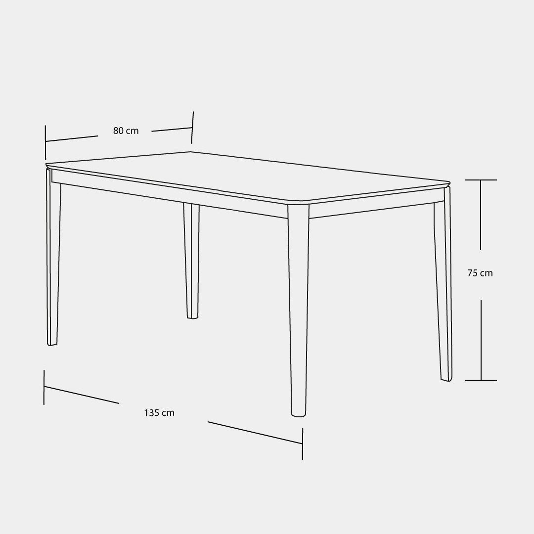 Mesa de Comedor Royce 135 cm olmo / Muebles y Accesorios