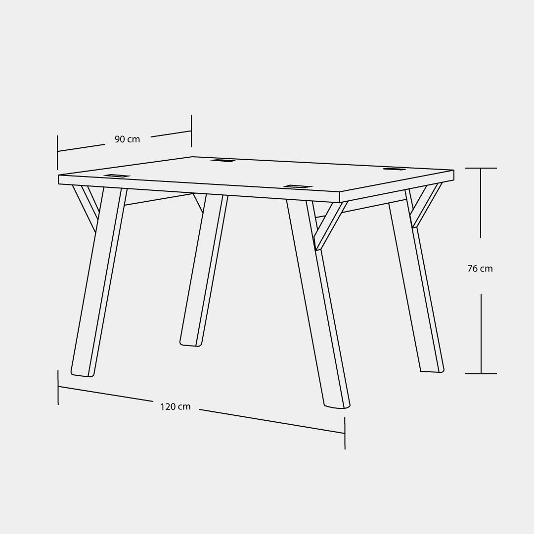 Mesa de Comedor Hiver 120 cm negra / Muebles y Accesorios