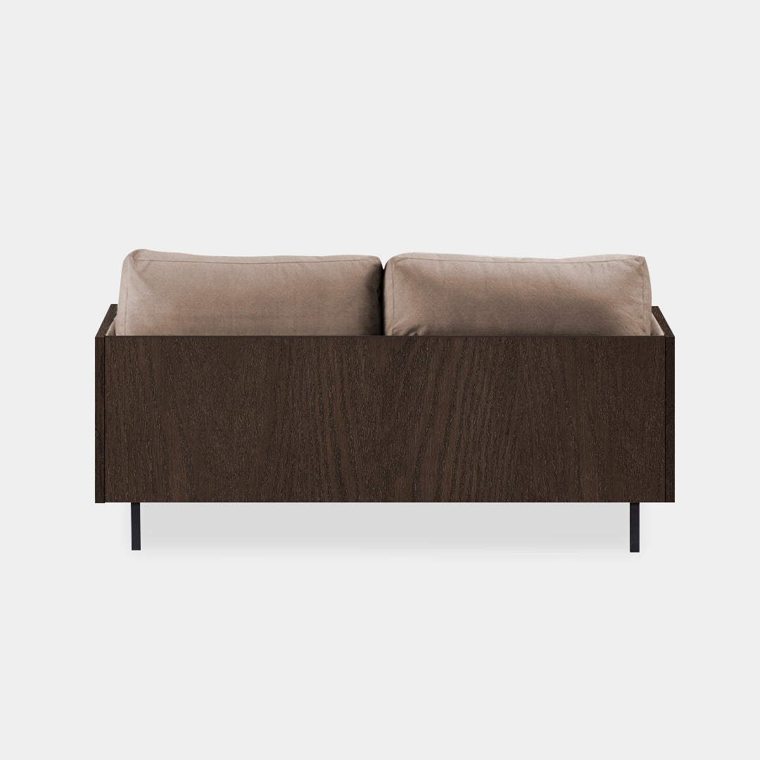sofá 2 puestos blech madera caoba bolena nuez / Muebles y Accesorios