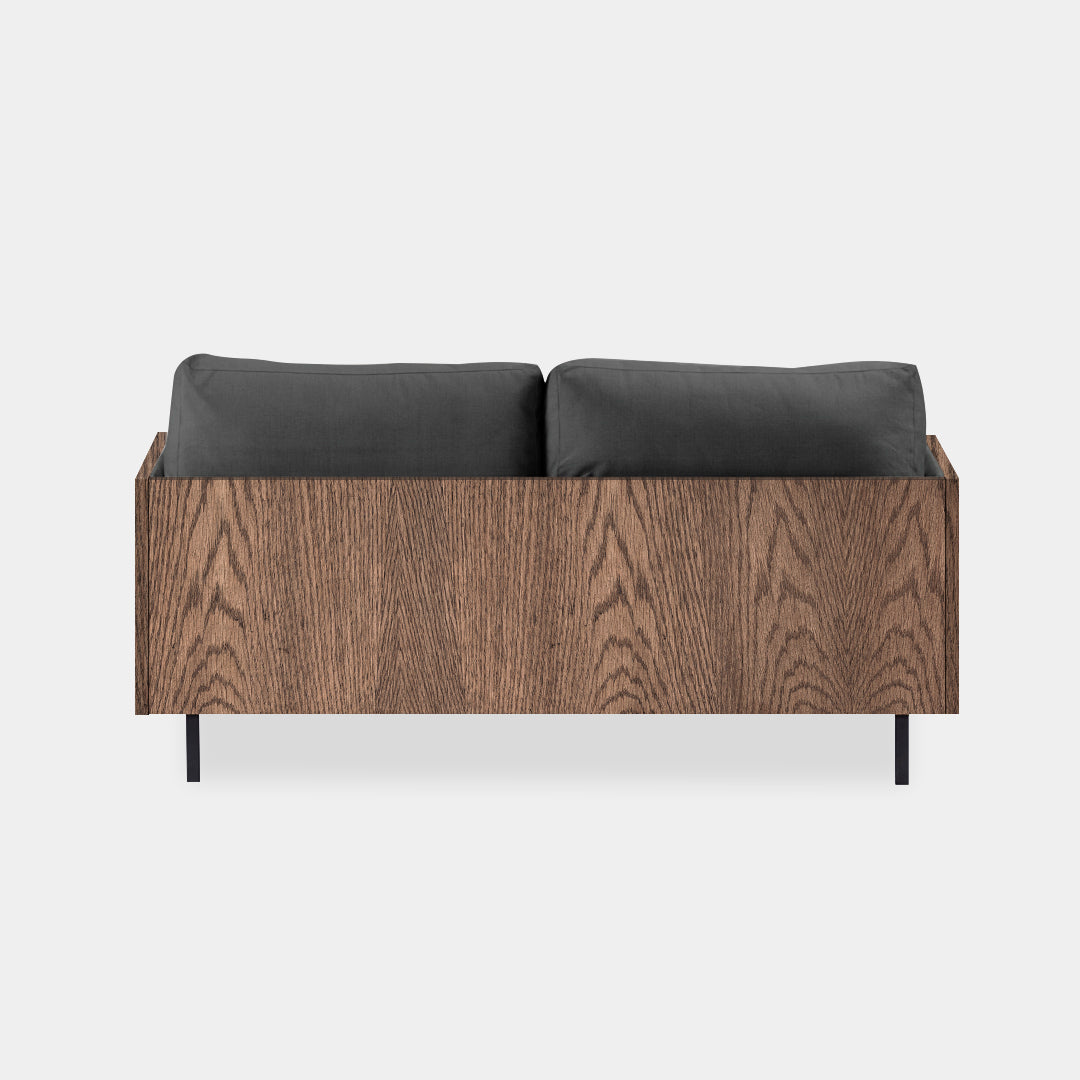 sofá 2 puestos blech madera olmo bolena gris / Muebles y Accesorios