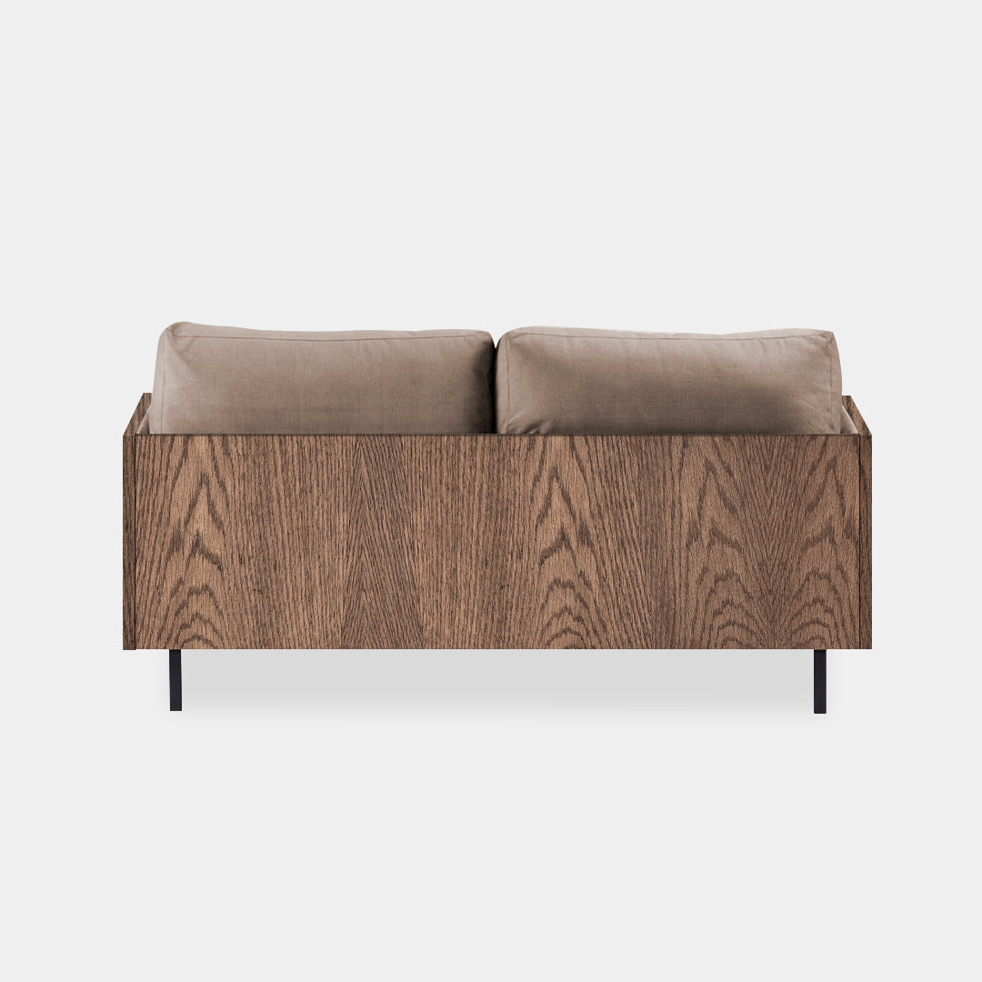 sofá 2 puestos blech madera olmo bolena nuez / Muebles y Accesorios