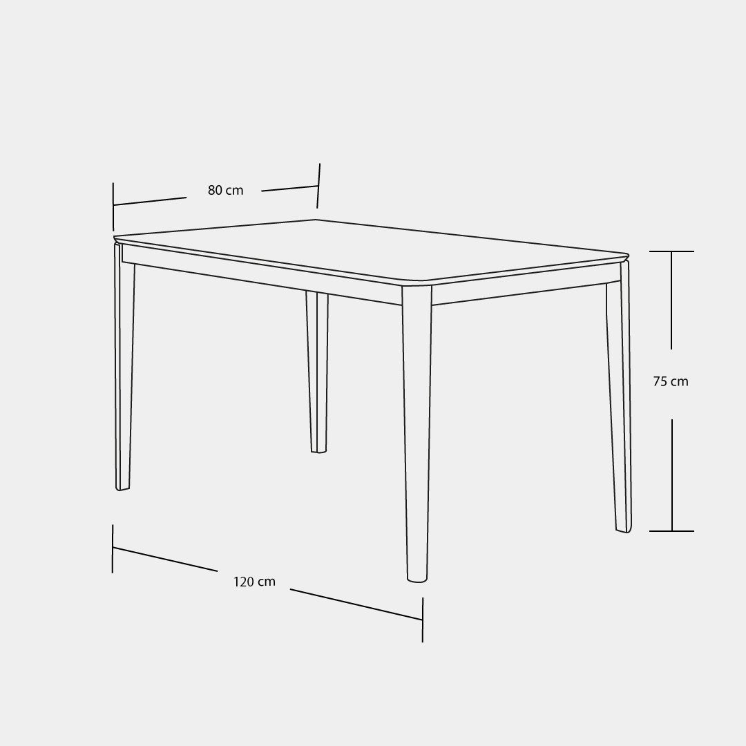 Mesa de Comedor Royce 120 cm negra / Muebles y Accesorios
