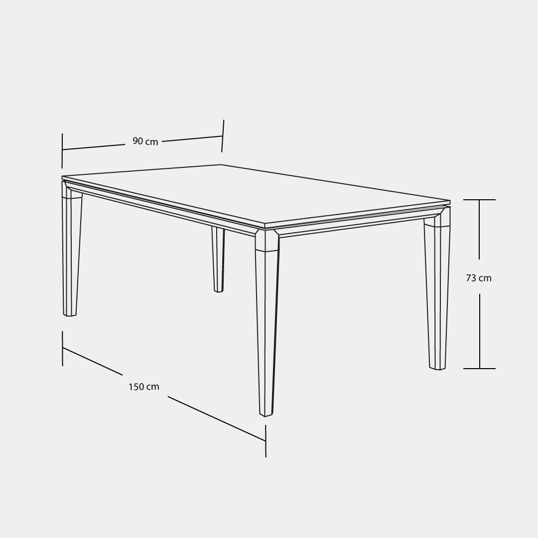 Mesa de Comedor Teka 150 cm caoba / Muebles y Accesorios