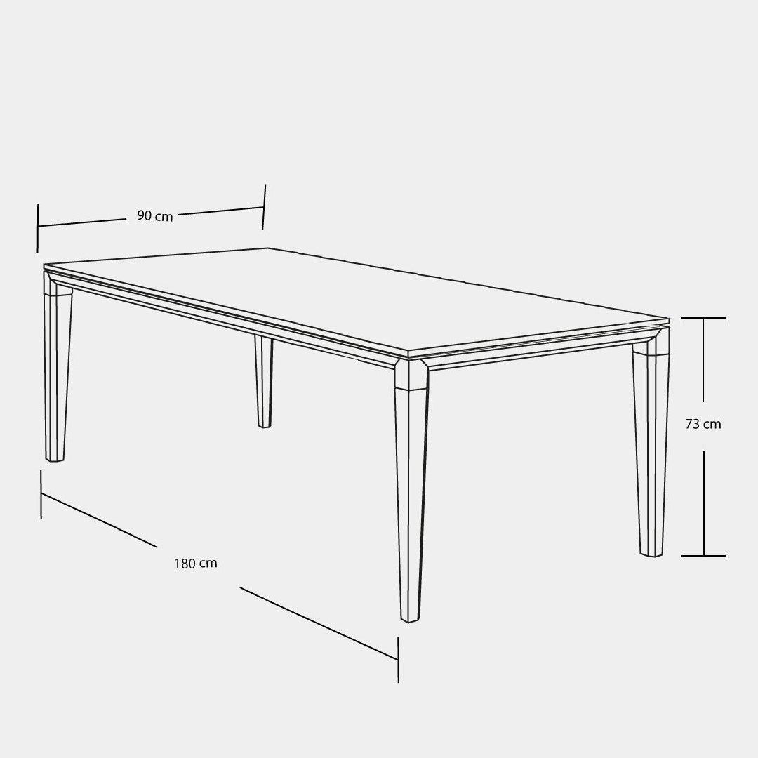 Mesa de Comedor Teka 180 cm caoba / Muebles y Accesorios
