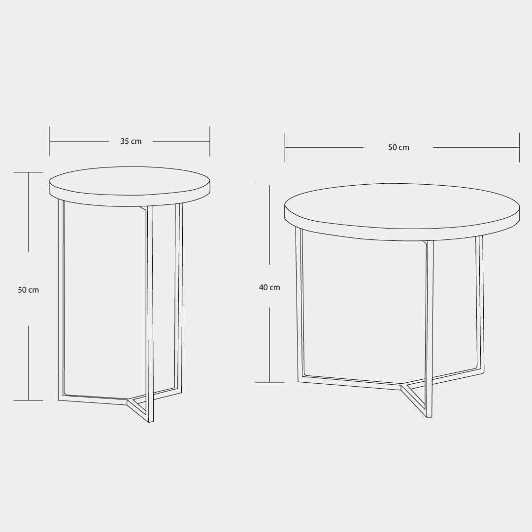mesa auxiliar blech circular 2 en 1 caoba / Muebles y Accesorios