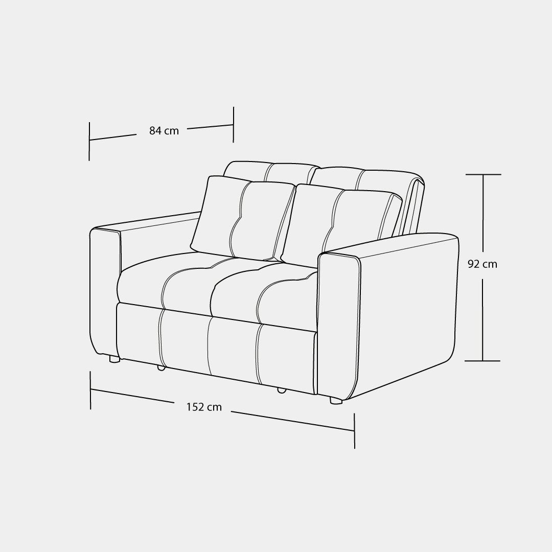 Sofá cama Boston 1.10 cm bolena nuez / Muebles y Accesorios