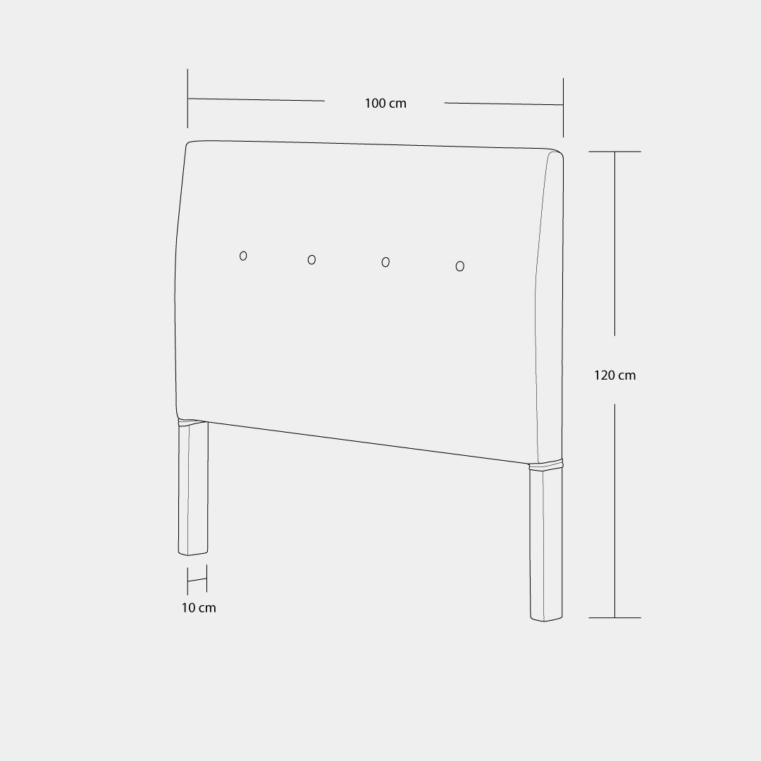 Cabecero Boston 100 cm bolena gris / Muebles y Accesorios