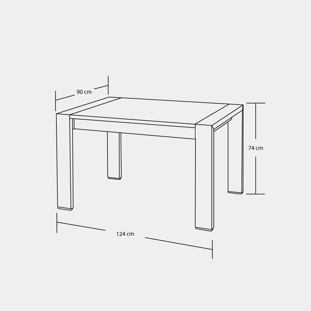 Mesa de Comedor Bilaki Tapa Madera 124 cm caoba / Muebles y Accesorios