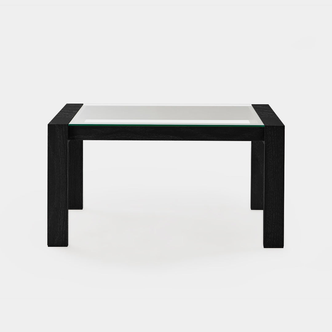 Mesa de Comedor Bilaki Tapa Vidrio 144 cm negra / Muebles y Accesorios