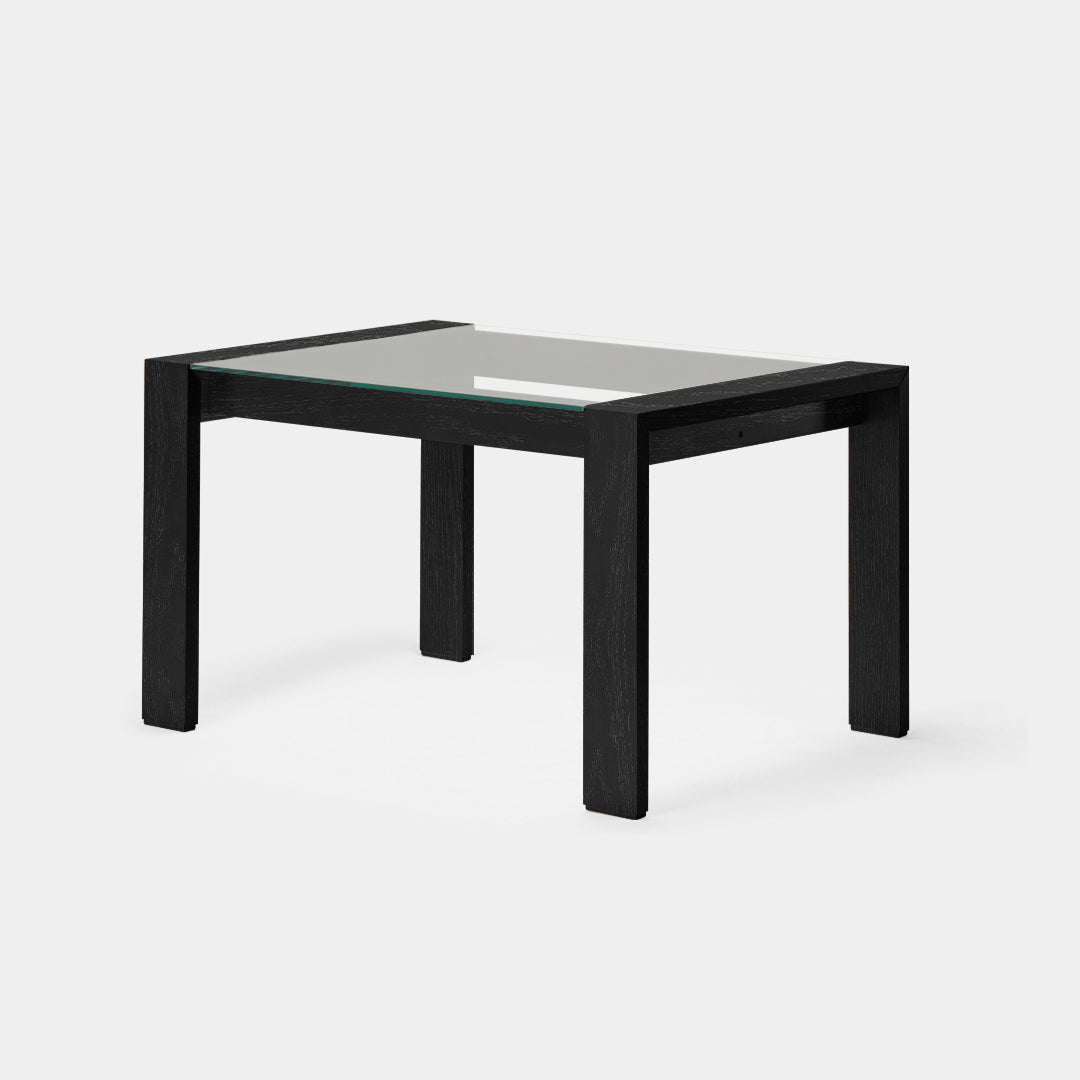 Mesa de Comedor Bilaki Tapa Vidrio 124 cm negra / Muebles y Accesorios