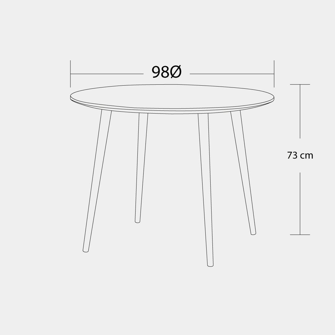 Mesa Comedor Hanna D 100 cm negro / Muebles y Accesorios