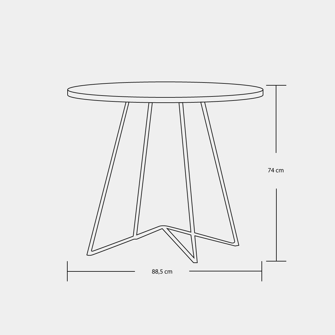 Mesa comedor circular caoba / Muebles y Accesorios