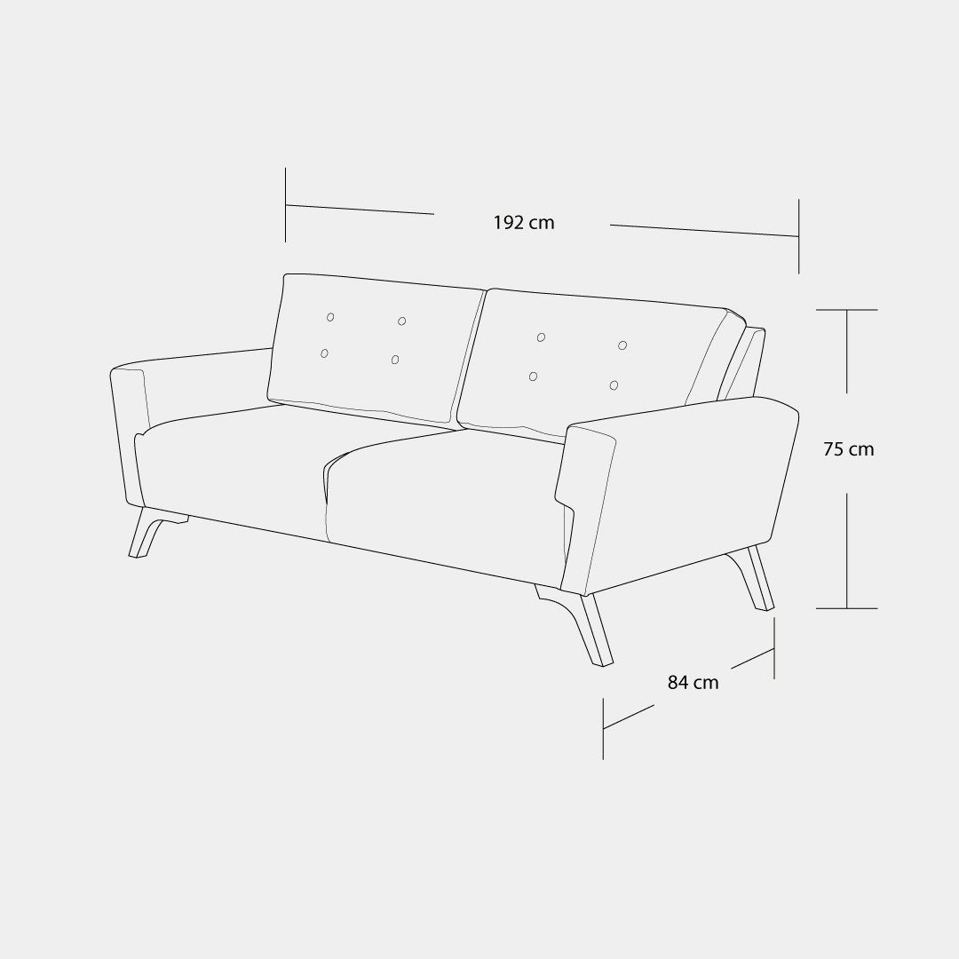 Sofá Kroll 3 Puestos bolena gris / Muebles y Accesorios