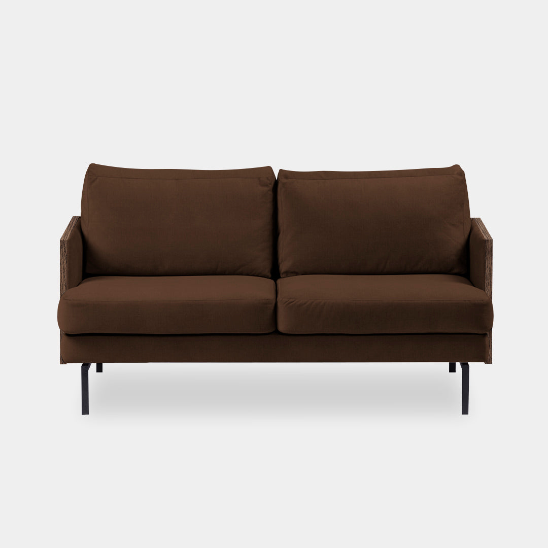 sofá 2 puestos blech madera olmo bolena chocolate / Muebles y Accesorios