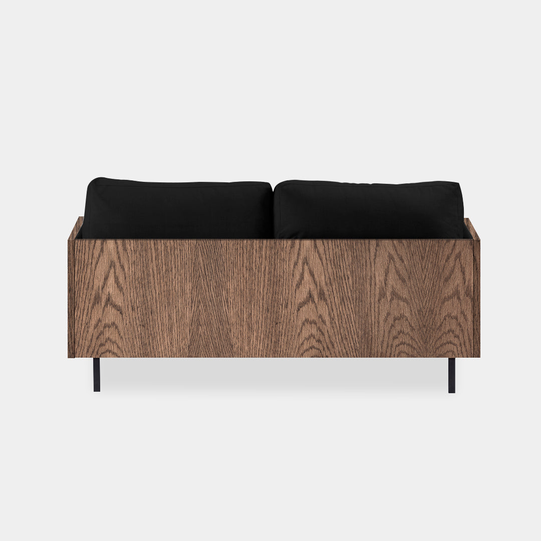 sofá 2 puestos blech madera olmo cosmic negro / Muebles y Accesorios