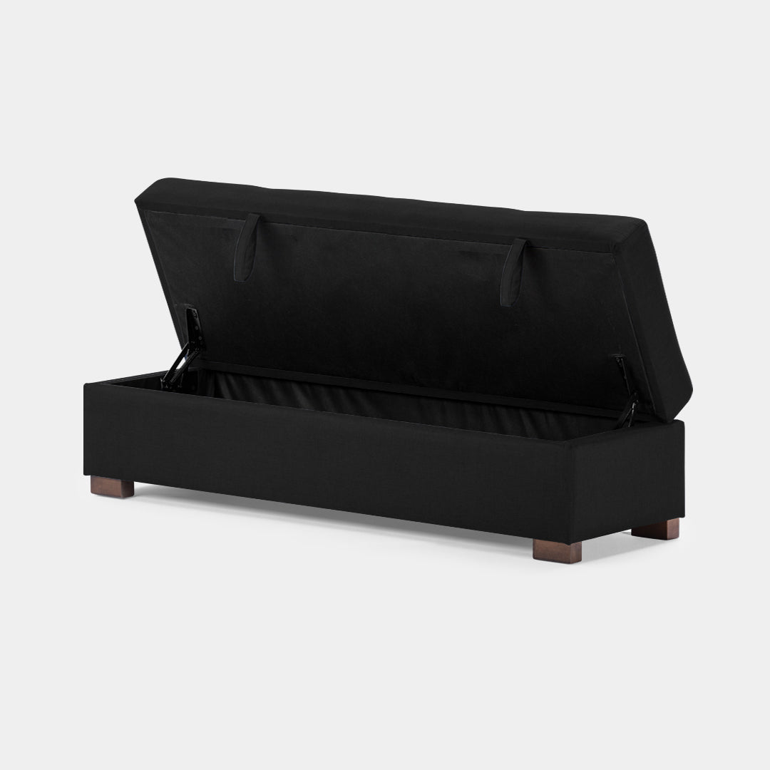 Butaco Baúl Luxo 0.40 x 1.10 m Rect bolena negro / Muebles y Accesorios