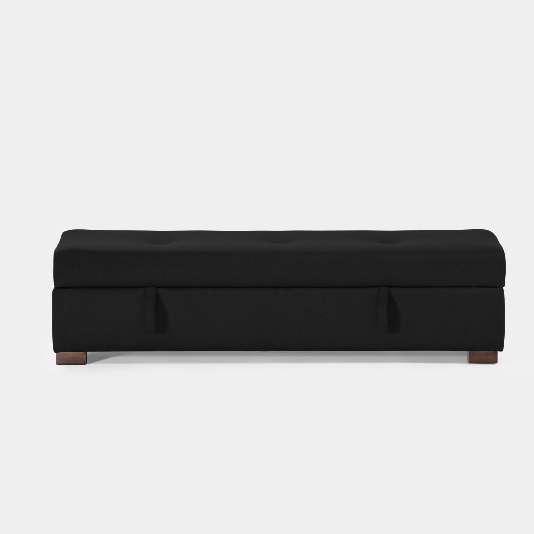Butaco Baúl Luxo 0.40 m x 1.30 m Rect bolena negro / Muebles y accesorios