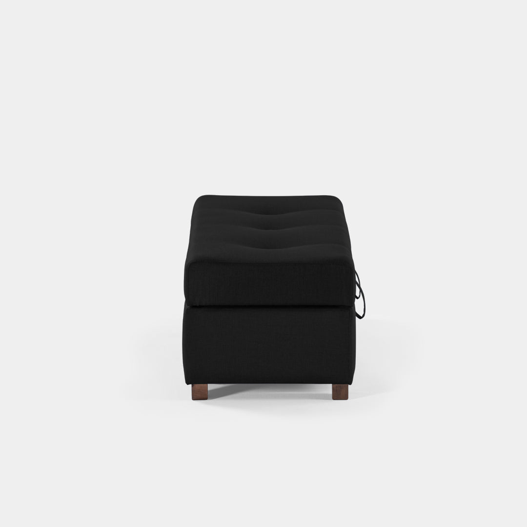 Butaco Baúl Luxo 0.40 m x 1.30 m Rect bolena negro / Muebles y accesorios