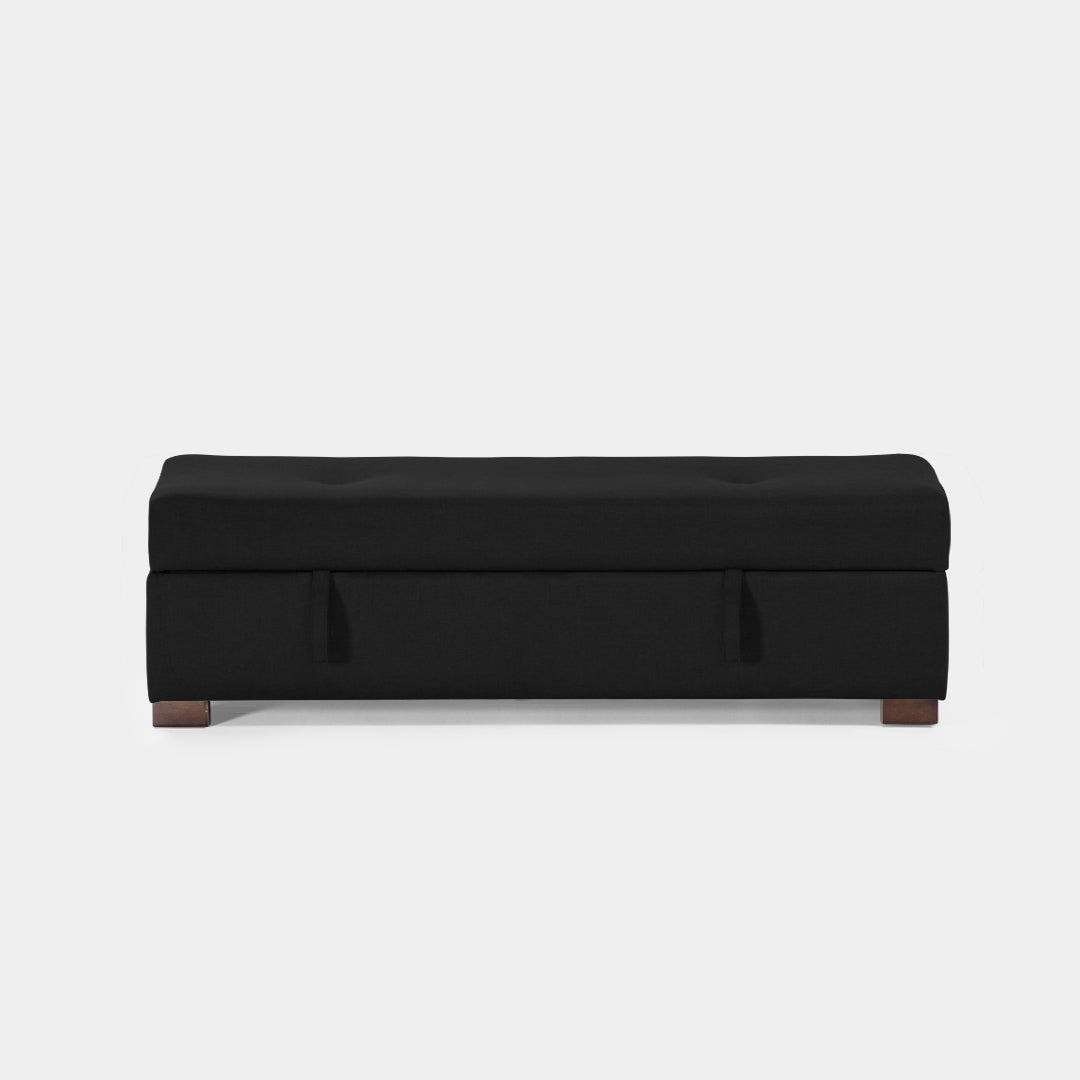 Butaco Baúl Luxo 0.40 m x 0.90 m Rect bolena negro / Muebles y Accesorios