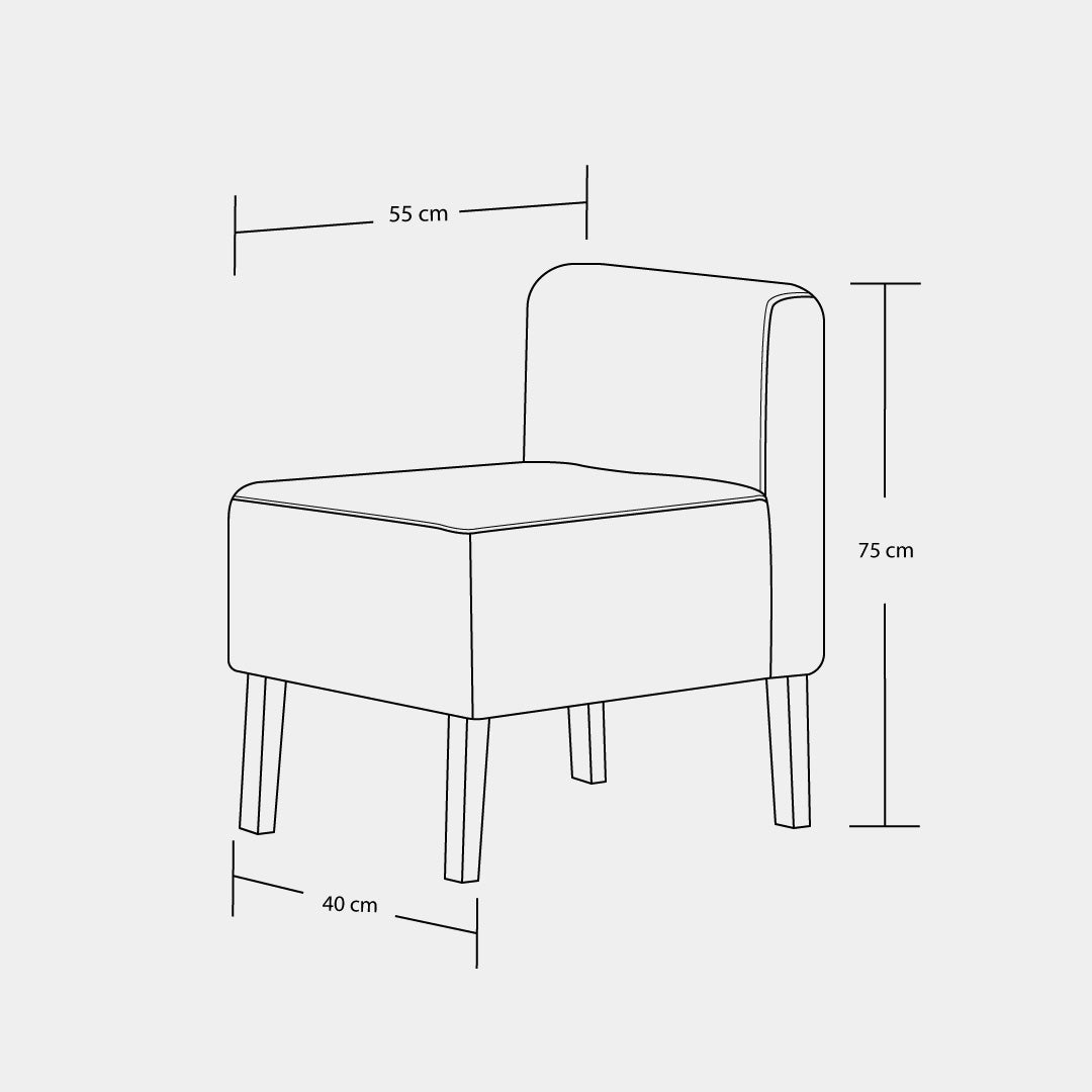 Butaco Brooklyn Chair 0.40 x 0.40 cosmic grafito / Muebles y Accesorios