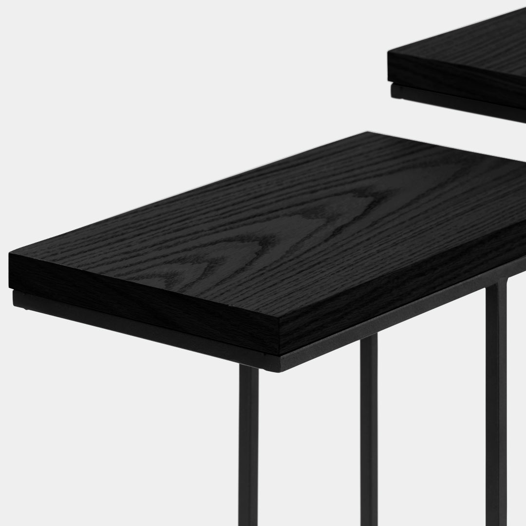 Mesa auxiliar blech rectangular negra / Muebles y Accesorios