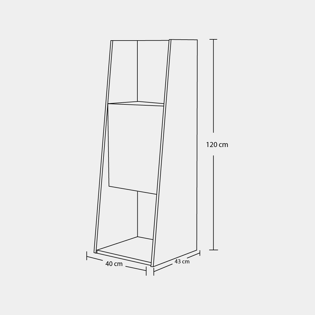 modulo vertical derecho Multifuncional Vinci natural con blanco / Muebles y Accesorios
