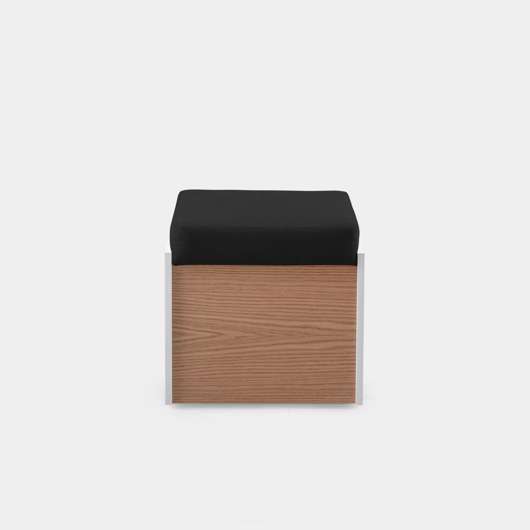 puff Multifuncional Vinci natural con blanco bolena negro / Muebles y Accesorios