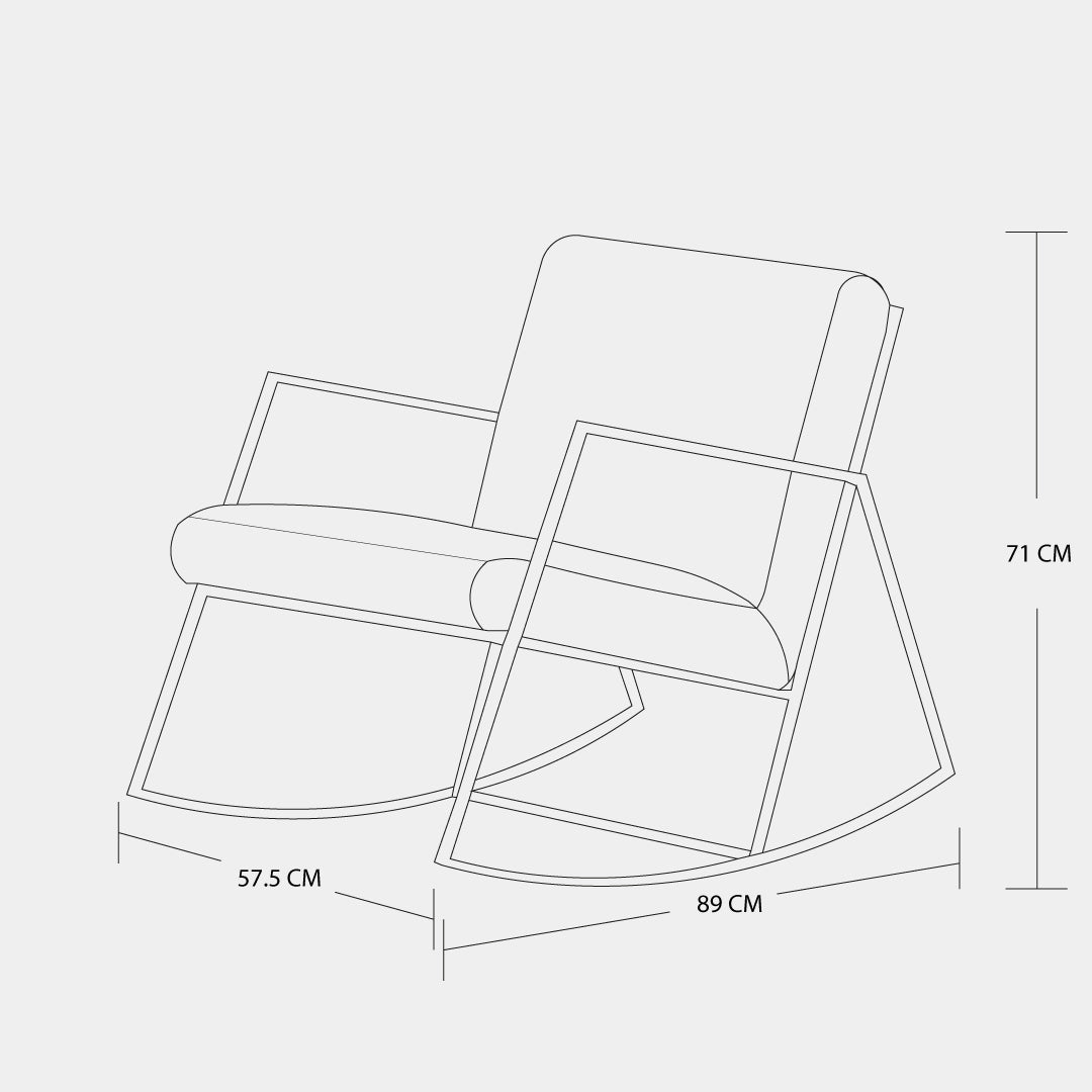 silla mecedora blech metalica bolena nuez / Muebles y Accesorios