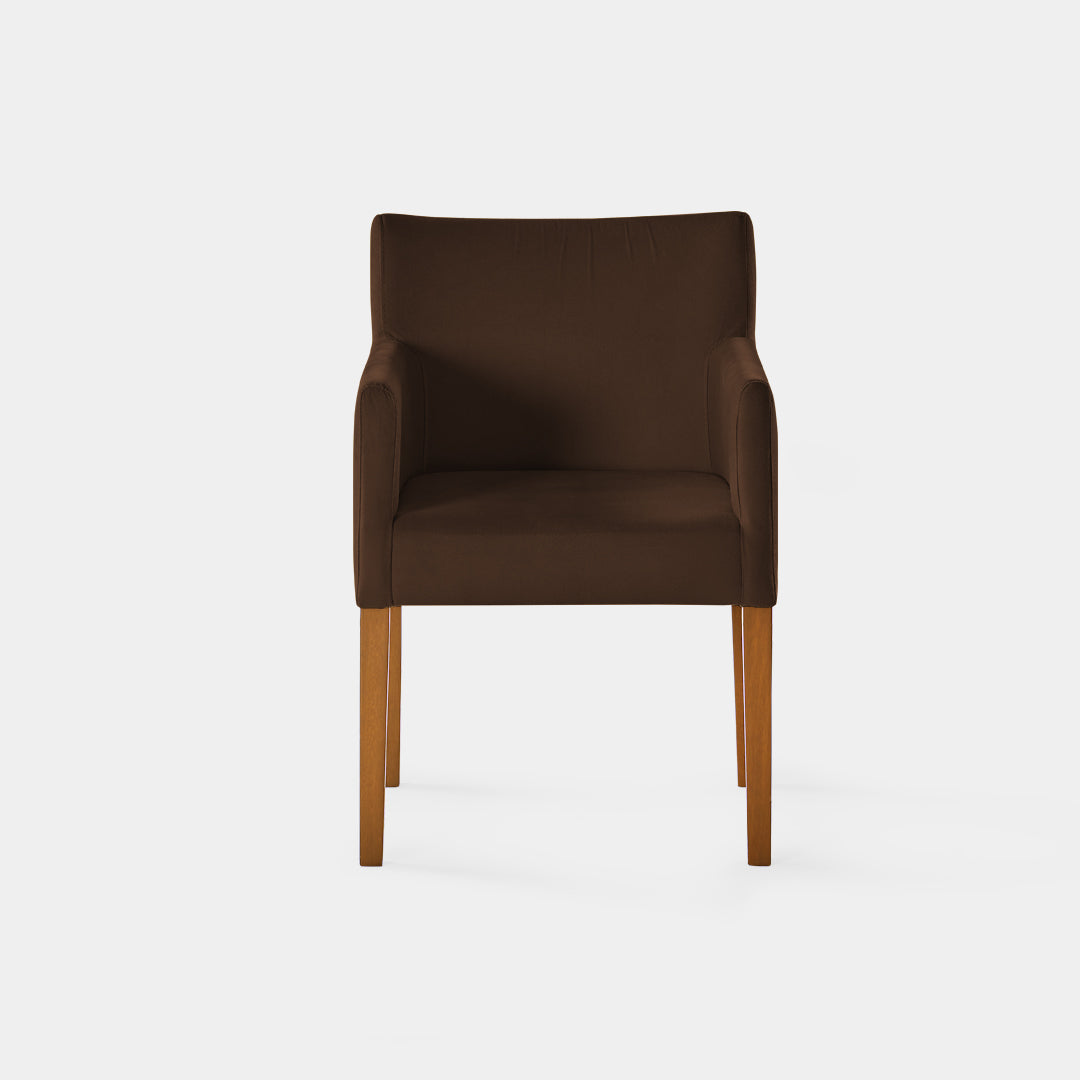 sillón Emelina pata natural bolena chocolate / Muebles y Accesorios