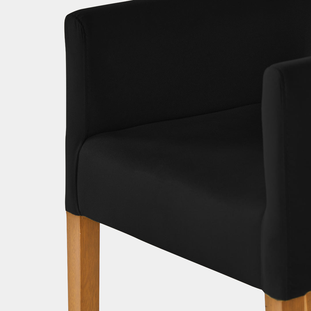 sillón Emelina pata natural bolena negro / Muebles y Accesorios