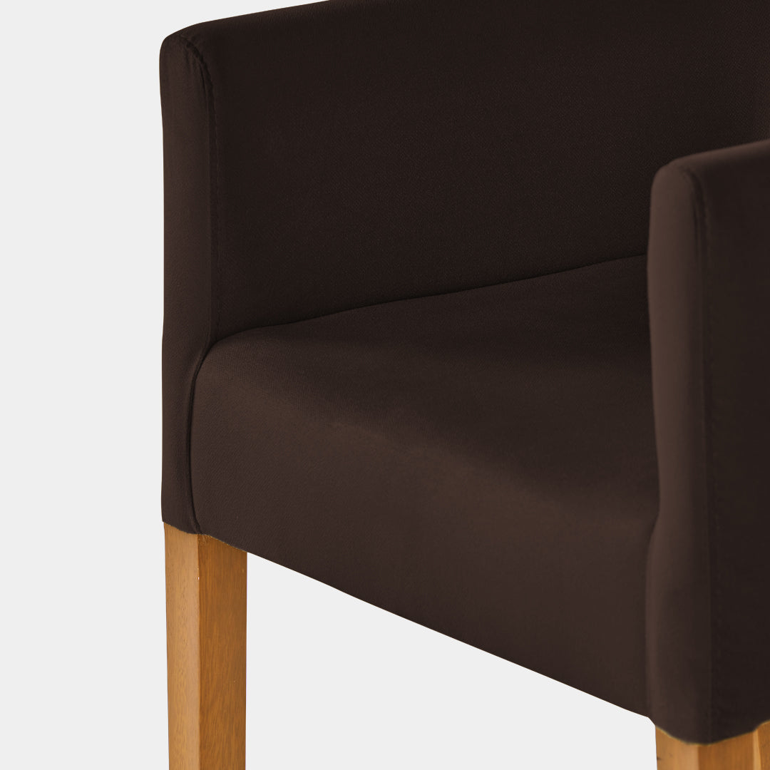 sillón Emelina pata natural cosmic chocolate / Muebles y Accesorios