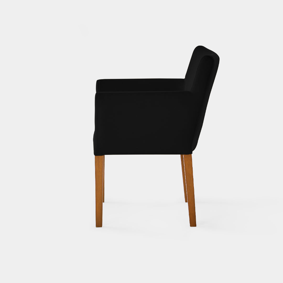 sillón Emelina pata natural cosmic negro / Muebles y Accesorios