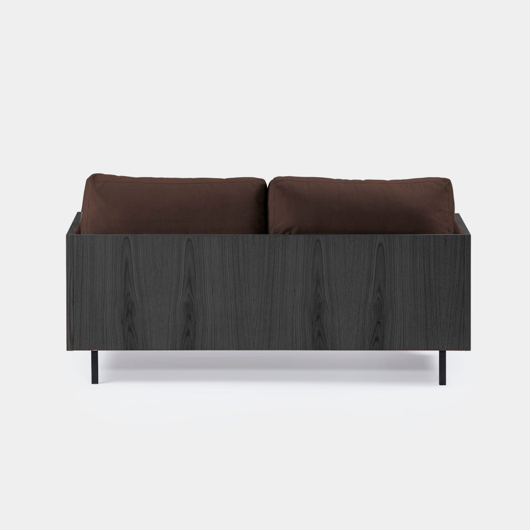 sofá 2 puestos blech madera negra cosmic chocolate / Muebles y Accesorios