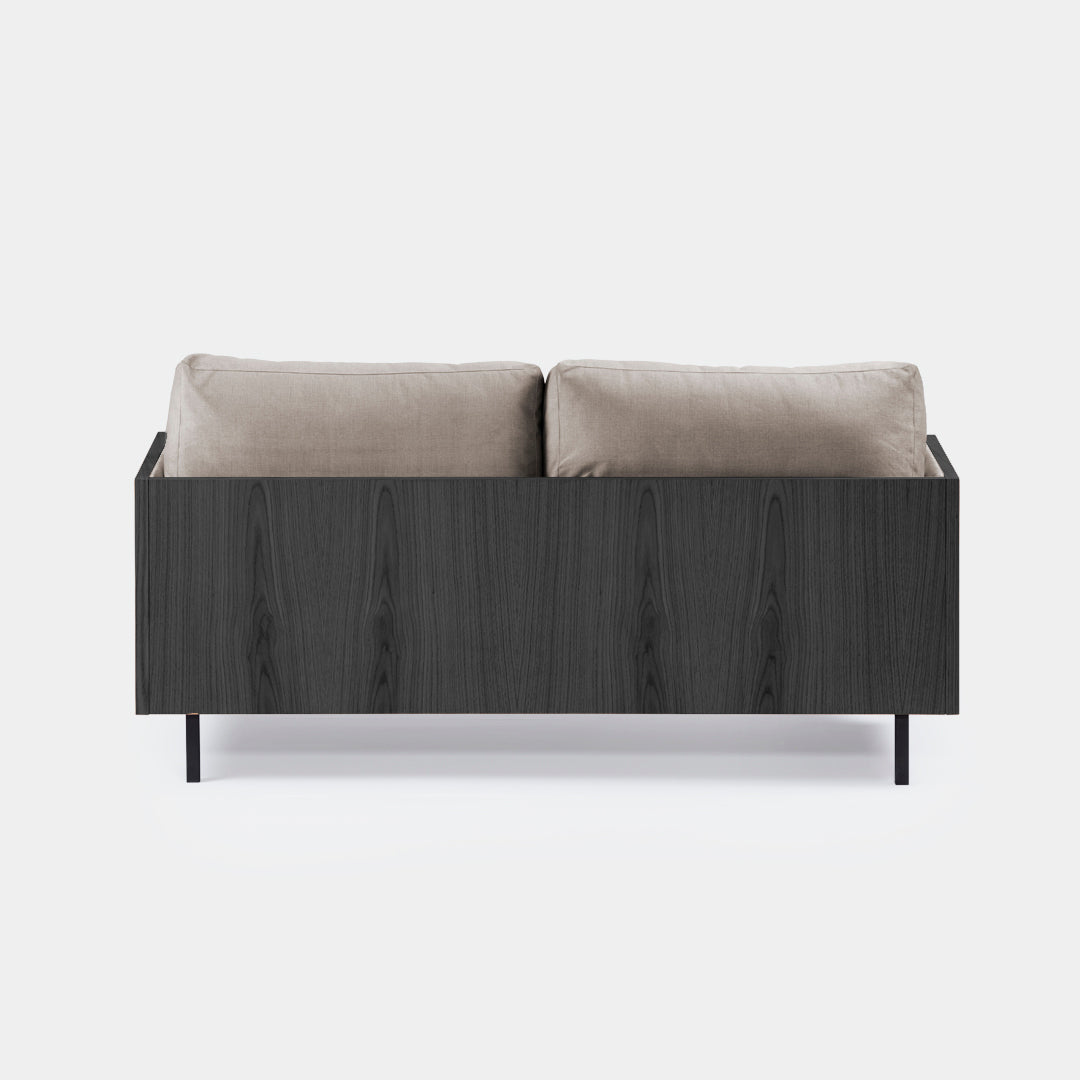 sofá 2 puestos blech madera negra cosmic piedra / Muebles y Accesorios